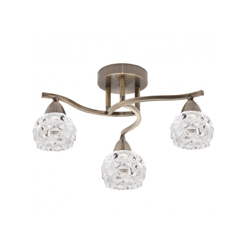 Lámpara Glass cuero 3xE14 Fabrilamp 